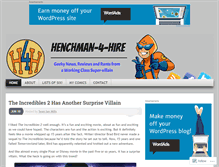 Tablet Screenshot of henchman4hire.com